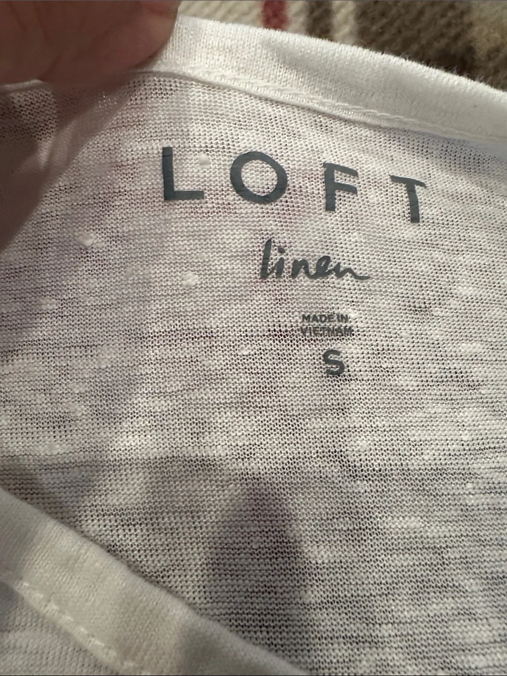 LOFT White Sheer Puff-Sleeve Top